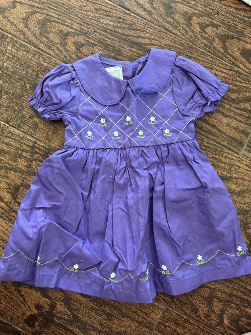 Baby Girls Lil Cactus 6-12M Purple Spring Dress